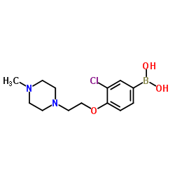 (3-chloro-4-(2-(4-Methylpiperazin-1-yl)ethoxy)phenyl)boronic acid Structure