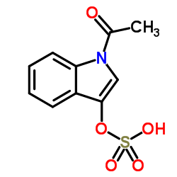 1-Acetyl-1H-indol-3-yl hydrogen sulfate结构式