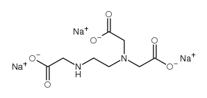 N-(羧甲基)-N-N'-乙烯二甘氨酸三钠盐结构式