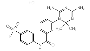 4-[[3-(4,6-diamino-2,2-dimethyl-1,3,5-triazin-1-yl)benzoyl]amino]benzenesulfonyl fluoride结构式