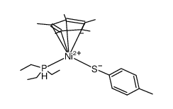 Cp*Ni(PEt3)S(p-C6H4Me) Structure