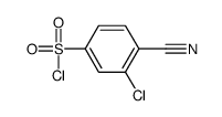 3-Chloro-4-cyano-benzenesulfonyl chloride Structure