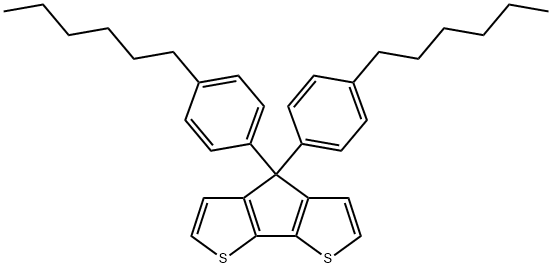 4,4-bis(4-hexylphenyl)-4H-cyclopenta[1,2-b:5,4-b']dithiophene structure