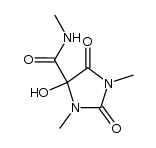 4-hydroxy-1,3-dimethyl-2,5-dioxo-imidazolidine-4-carboxylic acid methylamide结构式