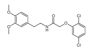 2-(2,5-dichlorophenoxy)-N-(3,4-dimethoxyphenethyl)acetamide结构式