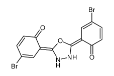 4-bromo-6-[5-(3-bromo-6-oxocyclohexa-2,4-dien-1-ylidene)-1,3,4-oxadiazolidin-2-ylidene]cyclohexa-2,4-dien-1-one结构式