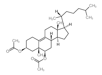 19-Norcholest-9-ene-3,6-diol,5-methyl-, diacetate, (3b,5b,6b)- (9CI) Structure