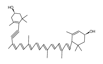 (3R,3'R,6'R)-7,8-Didehydro-β,ε-carotene-3,3'-diol structure