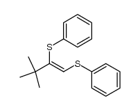 (3,3-dimethylbut-1-ene-1,2-diyl)bis(phenylsulfane) Structure