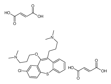 3-[3-chloro-5-[3-(dimethylazaniumyl)propoxy]benzo[b][1]benzothiepin-6-yl]propyl-dimethylazanium,(Z)-4-hydroxy-4-oxobut-2-enoate Structure