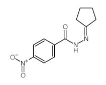 Benzoic acid, 4-nitro-, cyclopentylidenehydrazide结构式