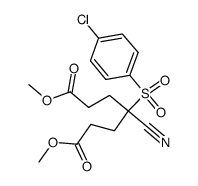 dimethyl 4-((4-chlorophenyl)sulfonyl)-4-cyanoheptanedioate结构式