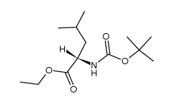 (L)-N-Boc leucine ethyl ester Structure