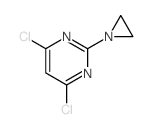 2-Aziridino-4,6-dichloropyrimidine结构式