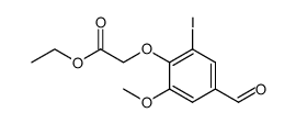 ethyl 2-(2-iodo-4-formyl-6-methoxyphenoxy)acetate structure