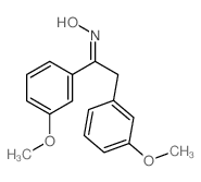 Ethanone,1,2-bis(3-methoxyphenyl)-, oxime Structure