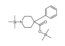 4-Phenyl-1-trimethylsilyl-4-piperidinecarboxylic acid trimethylsilyl ester Structure