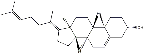 Cholesta-5,17(20),24-trien-3β-ol structure