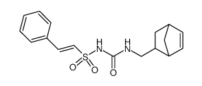 N-(N-[Bicyclo[2.2.1]hept-2-en-5-ylmethyl]carbamoyl)- 2-phenylethenesulfonamide结构式