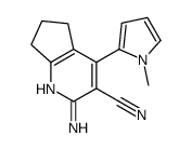 5H-Cyclopenta[b]pyridine-3-carbonitrile,2-amino-6,7-dihydro-4-(1-methyl-1H-pyrrol-2-yl)-(9CI)结构式