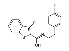 Benzo[b]thiophene-2-carboxamide, 3-chloro-N-[2-(4-fluorophenyl)ethyl]- (9CI) structure