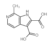 1H-Pyrrolo[2,3-c]pyridine-2,3-dicarboxylicacid, 7-methyl-结构式