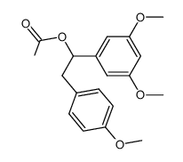 1-(3,5-dimethoxyphenyl)-2-(4-methoxyphenyl)ethyl ethanoate结构式