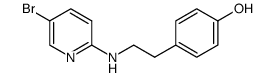 4-{2-[(5-bromopyridin-2-yl)amino]ethyl}phenol结构式