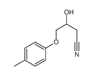 3-hydroxy-4-(4-methylphenoxy)butanenitrile结构式