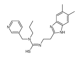 (9ci)-n-[2-(5,6-二甲基-1H-苯并咪唑-2-基)乙基]-n-丙基-n-(3-吡啶甲基)-硫脲结构式