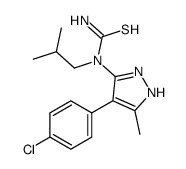 Thiourea, N-[4-(4-chlorophenyl)-5-methyl-1H-pyrazol-3-yl]-N-(2-methylpropyl)- (9CI) structure