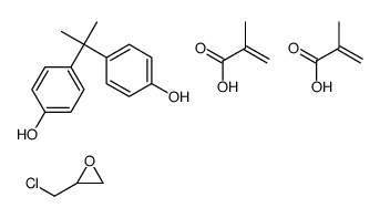 4,4’-(1-甲基亚乙基)二苯酚与(氯甲基)环氧乙烷和二(2-甲基-2-丙烯酸酯)的聚合物结构式