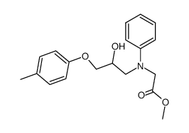 [(2-Hydroxy-3-p-tolyloxy-propyl)-phenyl-amino]-acetic acid methyl ester结构式