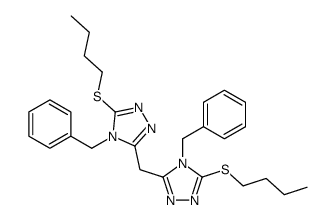 4-benzyl-3-[(4-benzyl-5-butylsulfanyl-1,2,4-triazol-3-yl)methyl]-5-butylsulfanyl-1,2,4-triazole结构式