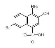 1-Naphthalenesulfonicacid, 4-amino-7-bromo-3-hydroxy-结构式