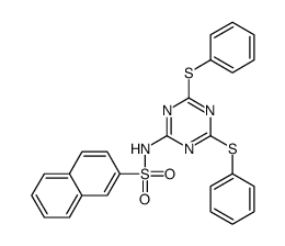 N-[4,6-bis(phenylsulfanyl)-1,3,5-triazin-2-yl]naphthalene-2-sulfonamide Structure