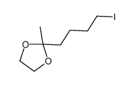 2-(4-iodobutyl)-2-methyl-1,3-dioxolane结构式