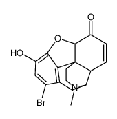 1-Bromo-7,8-didehydro-4,5α-epoxy-3-hydroxy-17-methylmorphinan-6-one结构式