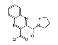 3-(pyrrolidine-1-carbonyl)quinoxaline-2-carbonyl chloride结构式