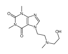 3,7-Dihydro-7-[2-[(2-hydroxyethyl)methylamino]ethyl]-1,3-dimethyl-1H-purine-2,6-dione结构式