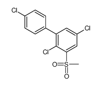 2,5-dichloro-1-(4-chlorophenyl)-3-methylsulfonylbenzene结构式