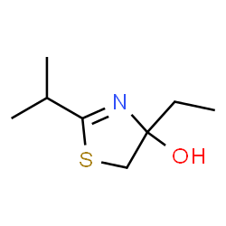 4-Thiazolol,4-ethyl-4,5-dihydro-2-(1-methylethyl)-(9CI)结构式