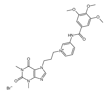 N-[1-[3-(1,3-dimethyl-2,6-dioxo-purin-7-yl)propyl]pyridin-5-yl]-3,4,5- trimethoxy-benzamide bromide Structure