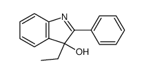 3-ethyl-2-phenyl-3H-indol-3-ol Structure