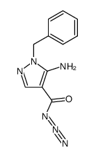 5-amino-1-benzyl-1H-pyrazole-4-carbonyl azide结构式