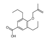 4-(2-methylprop-2-enoxy)-3,5-dipropyl-benzoic acid结构式