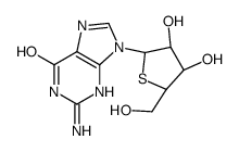 2-amino-9-[(2R,3R,4S,5R)-3,4-dihydroxy-5-(hydroxymethyl)thiolan-2-yl]-3H-purin-6-one Structure