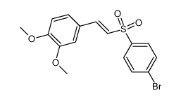 (E)-4-(2-((4-bromophenyl)sulfonyl)vinyl)-1,2-dimethoxybenzene Structure