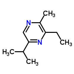 Pyrazine, 3-ethyl-2-methyl-5-(1-methylethyl)- (9CI)结构式