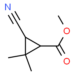 Cyclopropanecarboxylic acid, 3-cyano-2,2-dimethyl-, methyl ester (9CI) Structure